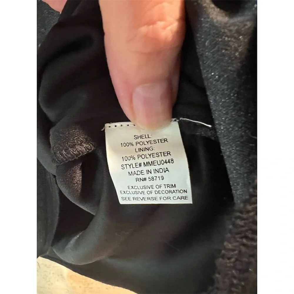 Paradiso Women's Floral Embroidered Mesh Top Black S Bell Sleeves - Picture 5 of 8